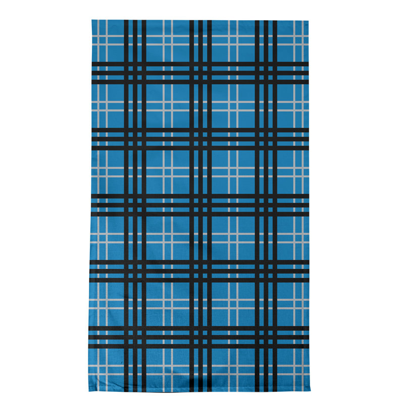 Torchon de luxe Detroit football, Bleu / Noir / Gris, polyester