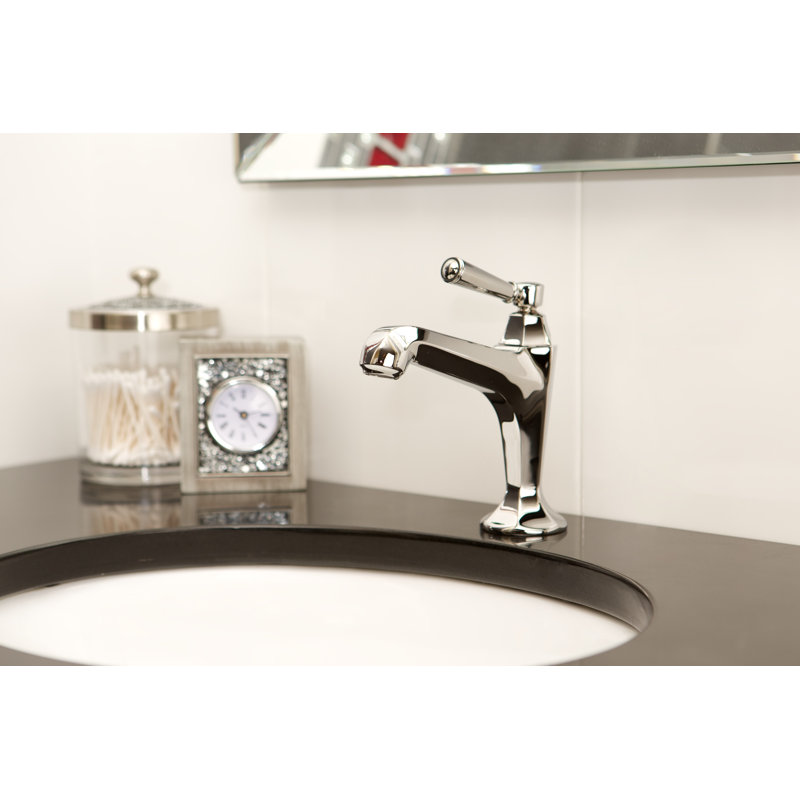 Metropole Single Hole Bathroom Faucet with Drain Assembly, Satin Brass