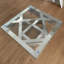 Table basse moderne avec miroir en verre et miroir