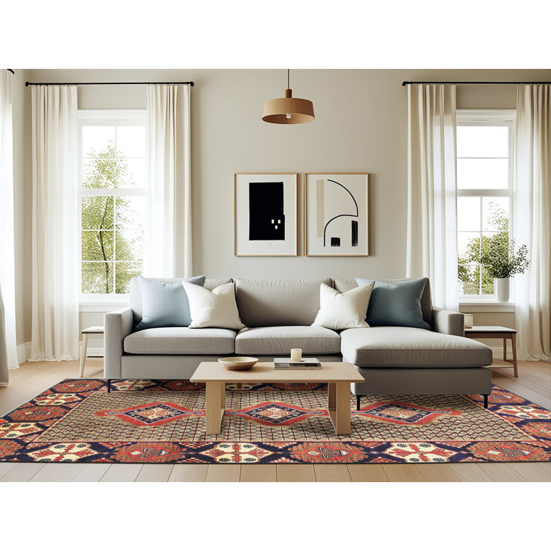 Tapis brun Southwestern, Rectangle 6 pi x 9 pi