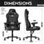Chaise de jeu, chaise de bureau, dossier haut, soutien lombaire, confortable pour de longues heures d'assise-386643033