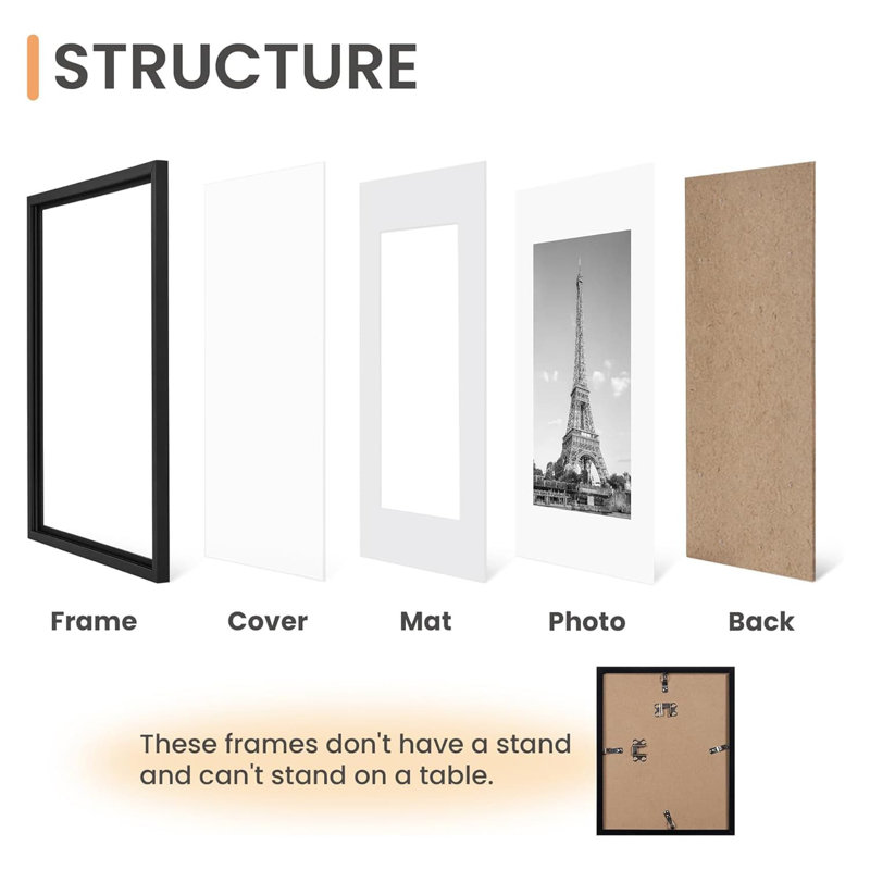Teodor Picture Frame - Set of 5, Black