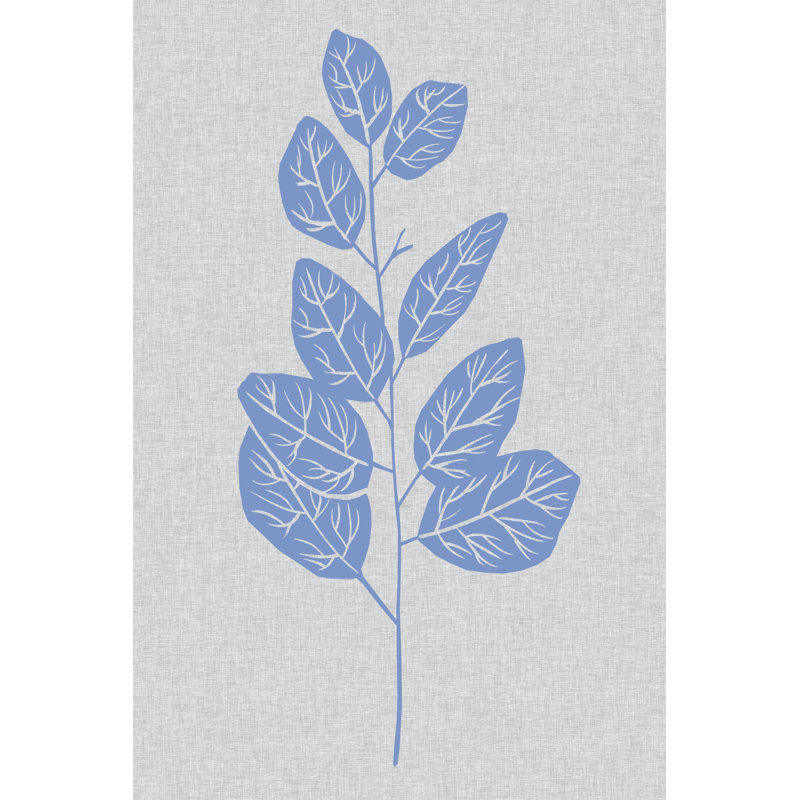 Blue Stem I - Print on Canvas, Black Floater Framed, 122 cm H x 81 cm W