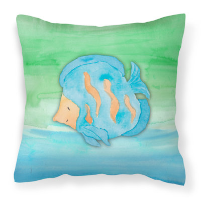 Coussin décoratif intérieur/extérieur aquarelle fish