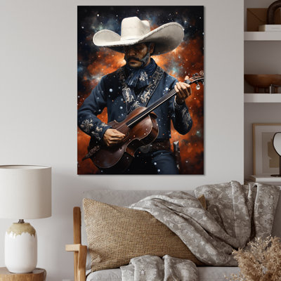 Mariachi, mélodie, guitare - art mural mexicain