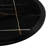 A Round Modern Kitchen Table with Ebony Wave Marble Pattern tabletop, Black Finish-1153974964