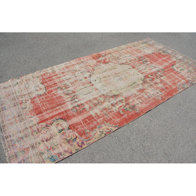 Tapis froid, tapis de cuisine bleus, grand tapis 4,5 po x 9,4 pi, tapis Boho, tapis rétro, tapis turc, tapis Oushak