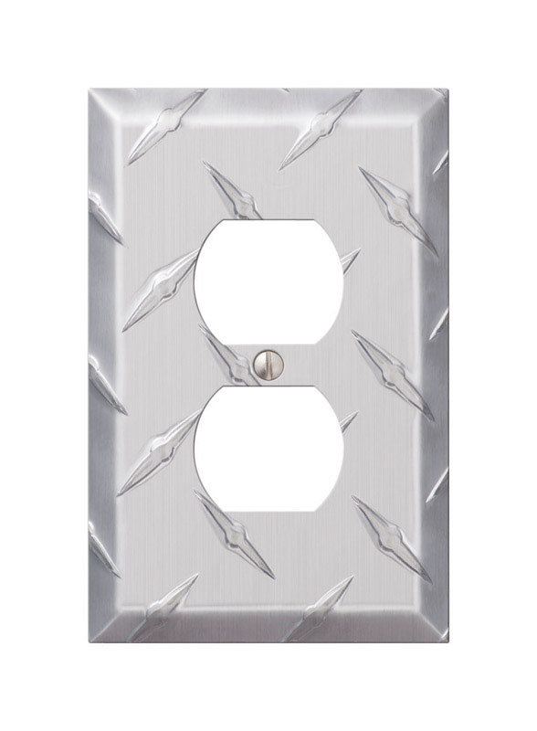 Amerelle Diamond Plate Magnesium Aluminum Duplex Wall Plate