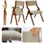 Ensemble de 2 chaises pliantes rembourrées Red Barrel Studio® avec structure en bois massif, chaise en tissu empilable et assemblé, noyer et café clair