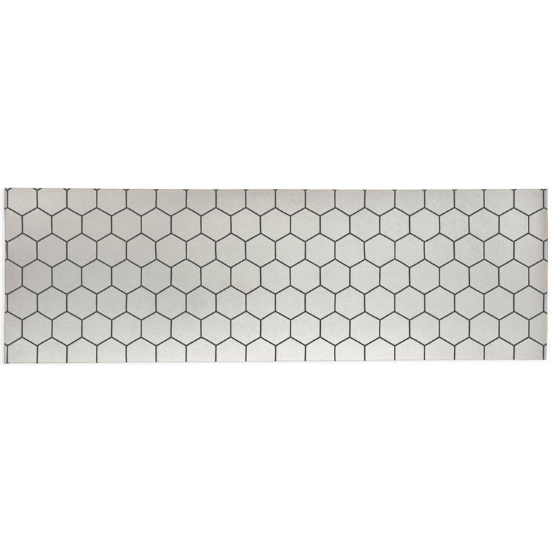Comb Non-Slip Outdoor Rug, Runner 2'6" x 8'
