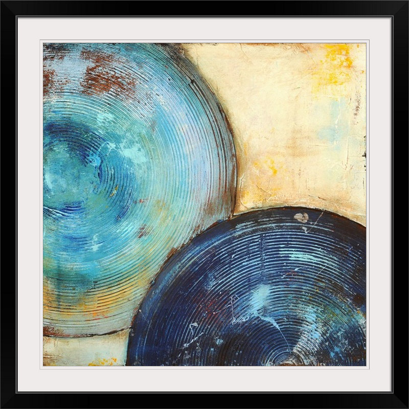 «Half Moon Bay» par Frisco, impression, Cadre noir, H 20" x l 20" x P 1"