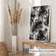 Impression florale noire et blanche-1774182032