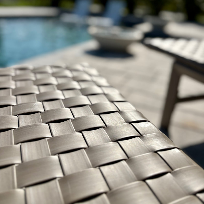 Patio Lounge Chair Modern Outdoor Chaise Lounge 1Piece With Adjustable Backrest, Gray