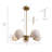 Mid-Century Modern 5-Light Globe Pendant Lighting