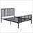 Oak And Black Finish Full Bed