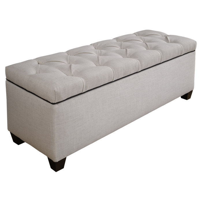 Banc de rangement rembourré pour chaussures