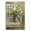  «Tulip Bouquet On Bench» par Danhui Nai, art mural en verre acrylique, 24 po x 36 po