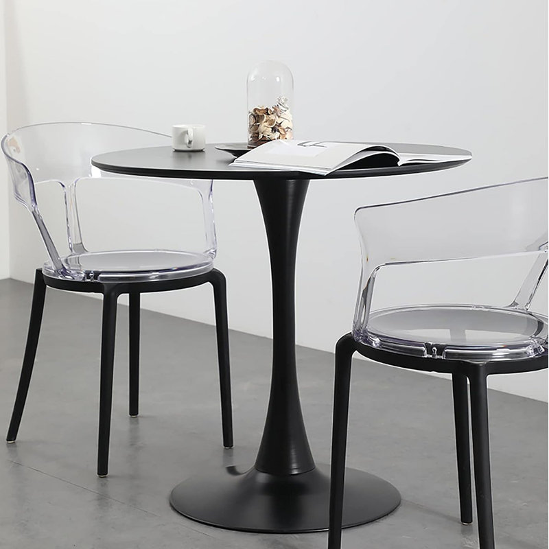 Round Table, Modern Dining Table, MDF Top And Steel Base Tulip Round Kitchen Table, Mid Century Coffee Table, Kitchen Table, Oval Dining Table