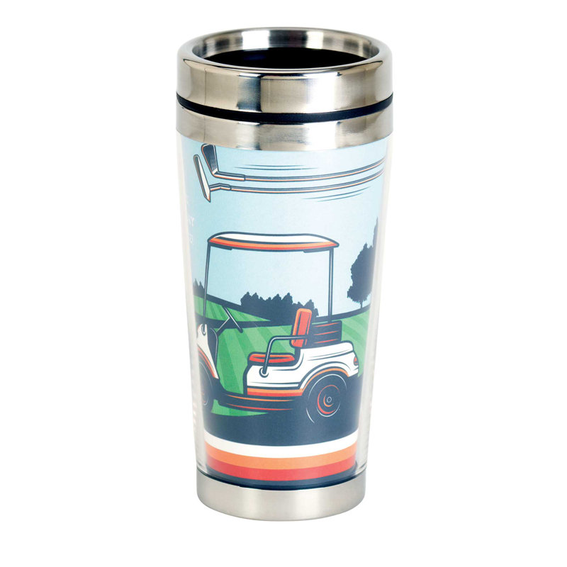 Dicksons Inc 16oz. Double Wall Insulated Stainless Steel Travel Mug
