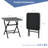 Square Metal Folding Outdoor Dining Table , 27.5'' in. W 27.5'' in. D
