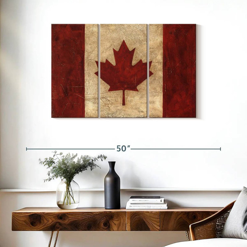 Drapeau canadien rétro Borges, H 24 po x l 38 po