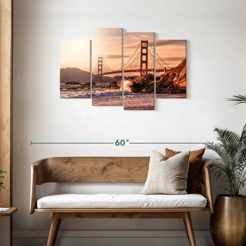 Lilie Sunlit Golden Gate Bridge, H 27 po x l 43 po