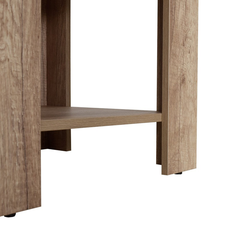 Table basse moderne taupe 19,7 po x 19,7 po x 18,9 po | 100% panneau de particules enduit de mélamine, épaisseur: 0,6 pouce | Conception élégante et fonctionnelle pour le salon, durable et facile à nettoyer, parfaite pour les espaces contemporains