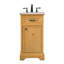 Hermes 19'' Single Bathroom Vanity with Carrara Marble Top-2016594840