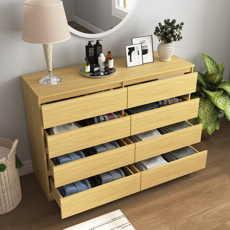 Commode double 8 tiroirs, Oak