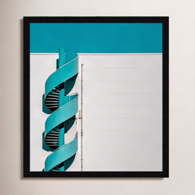 Spiral Staircase Teal Photo Print