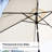 6.5X10ft Patio Crank Market rectangular Umbrella