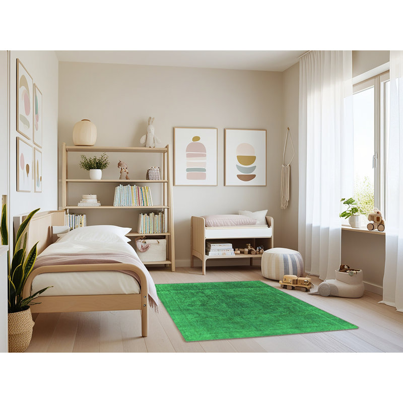 Estis Washable Oriental Indoor Rug, Rectangle 3' x 5'