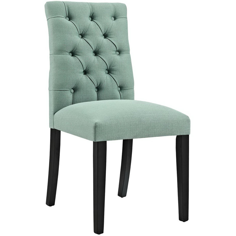 Modway Duchess Button Tufted Fabric Dining Chair, Laguna, 1