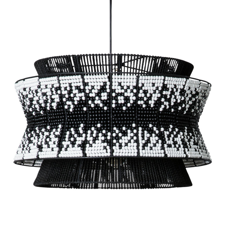 Liz Pendant, White/Black