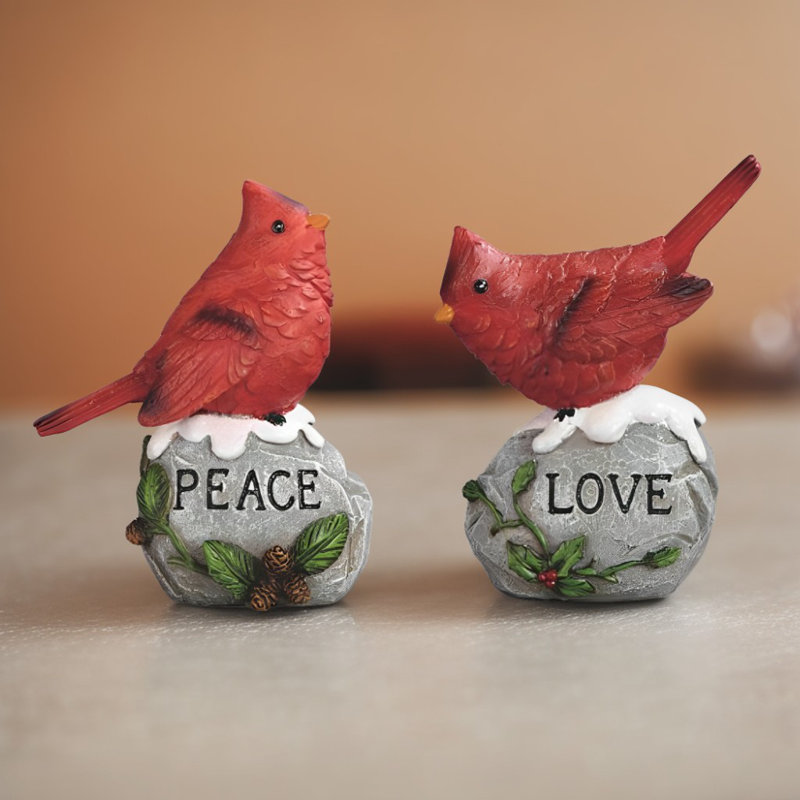 Ensemble de 2 pièces Cardinal H 4,75 "sur Figurine