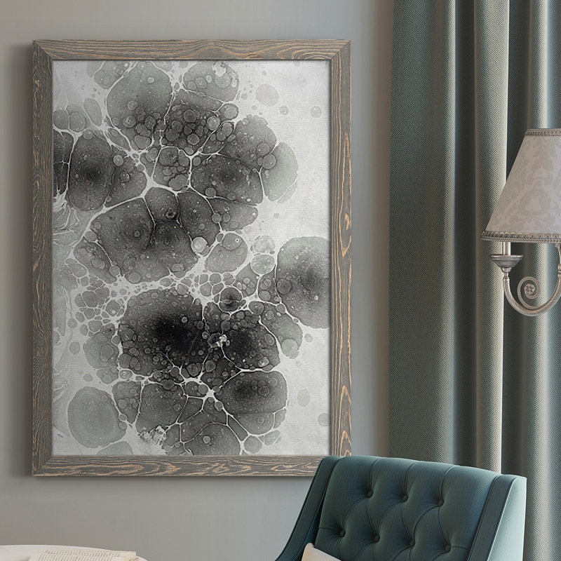 Byerly Marble II, Toile avec cadre gris, H 43,5 po x l 31,5 po, Pas de tapis