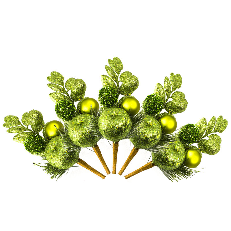 Pomme, feuille et ramasse-gouttes, Vert citron