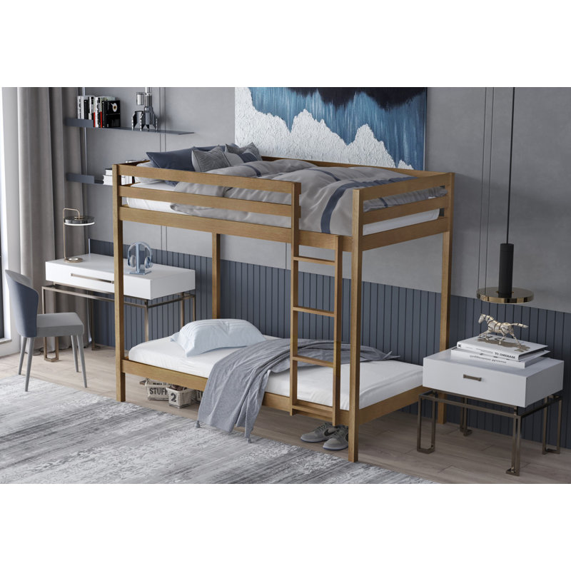 Lit superposé simple Goodfield Kids, Chêne clair