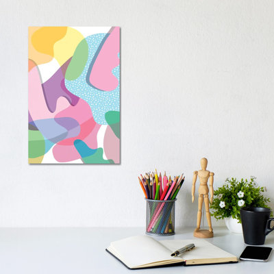 Colourful Organic Happy Shapes - Wrapped Canvas Graphic Art 1 Piece Wrapped Canvas Wall Art