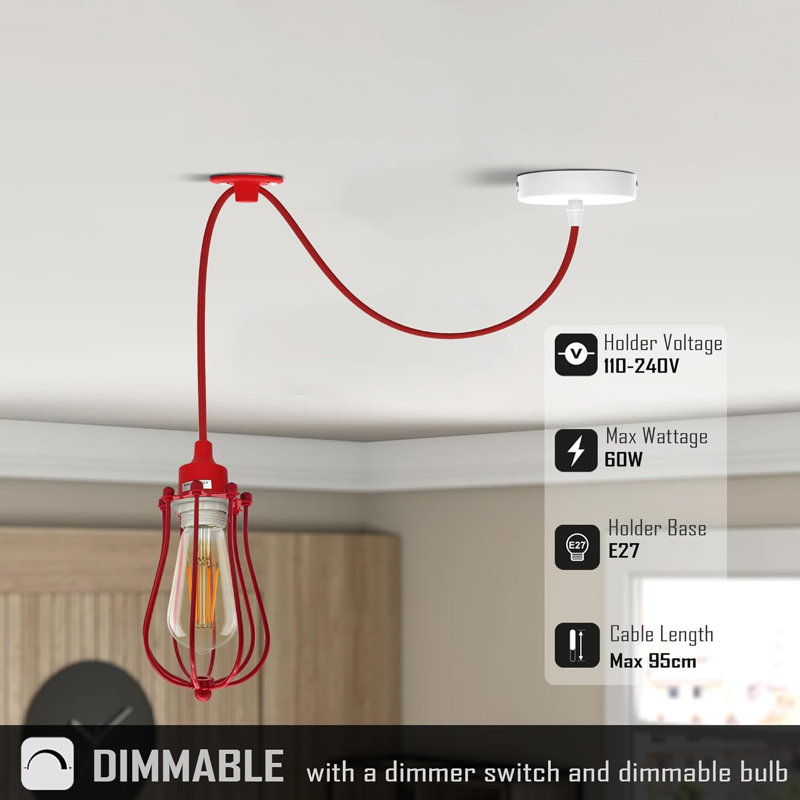 Antashia 1 - Light Red Pendant
