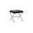 Faux Leather Pollman Iron Vanity Stool Chrome X-Shaped Metal Legs-863020967