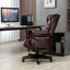 Fauteuil de bureau de direction confortable - Design ergonomique - Siège et dossier rembourrés épais - Fauteuil de bureau en similicuir avec roulettes à roulement en douceur, paquet de 1