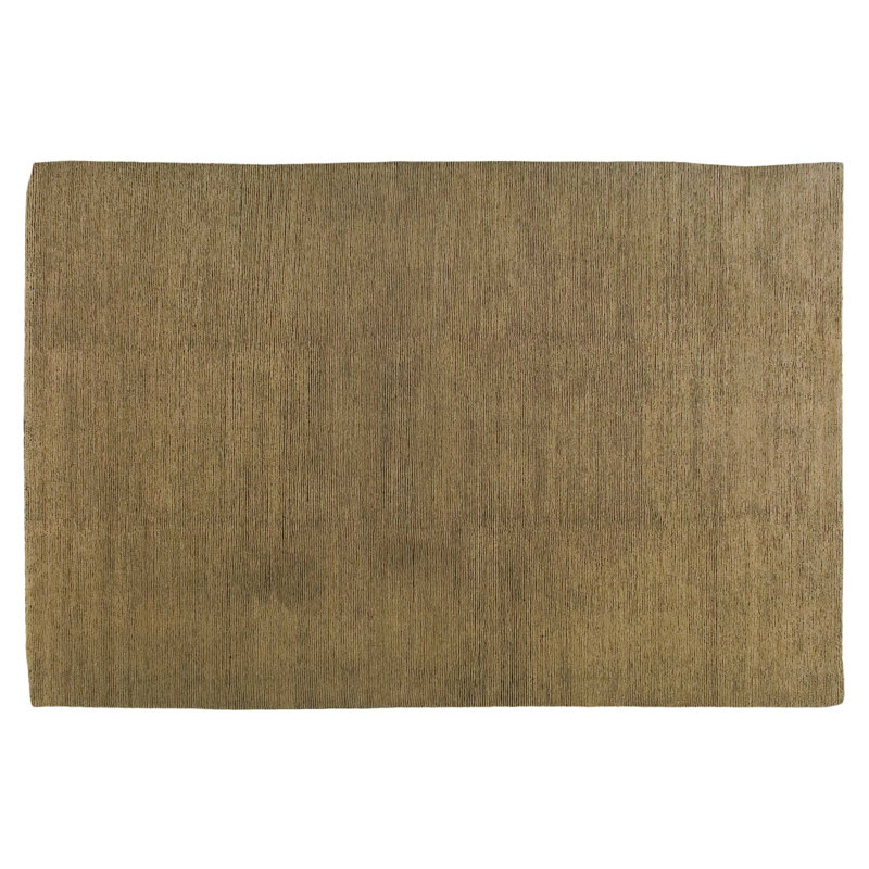 Chenille Wool Area Rug in Brown, Rectangle 3' x 5'