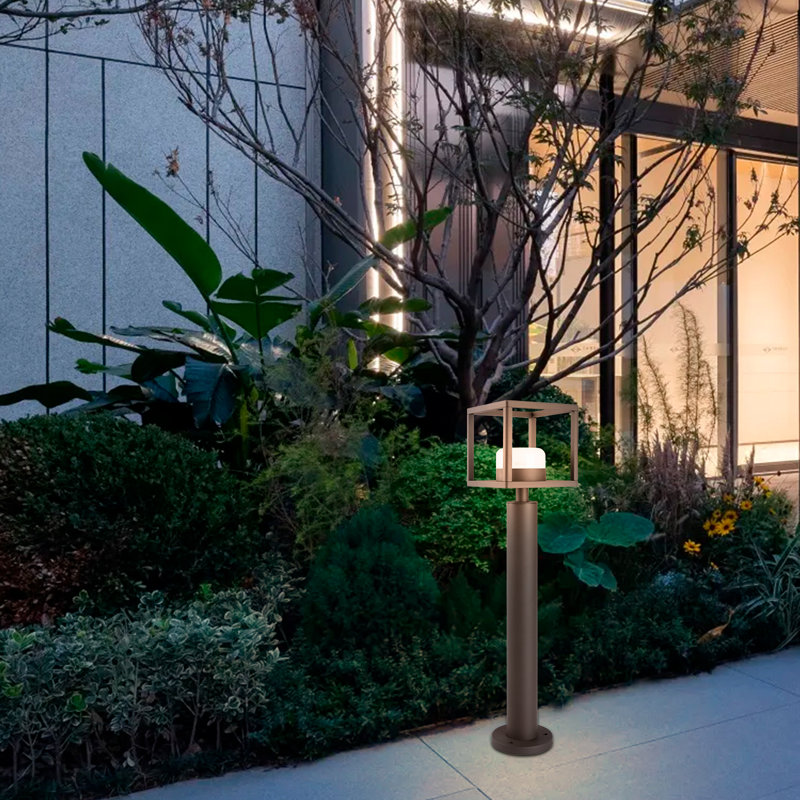 Grey Metal Pathway Light Pack, 33.46" H x 6.3" W x 6.3" D