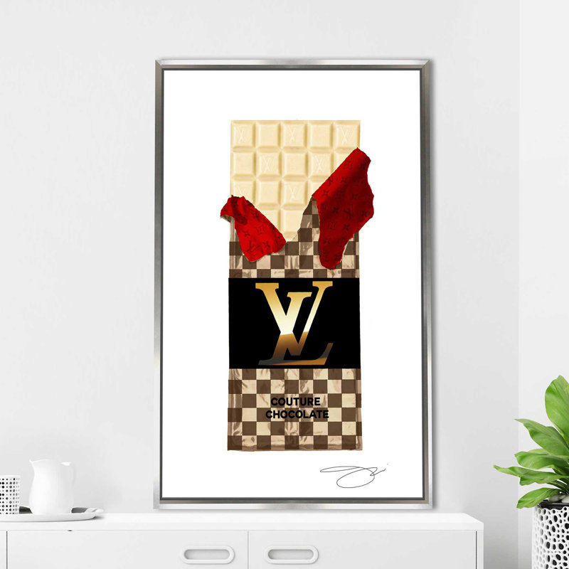 «Craving Louis Vuitton (Vertical)» par Jodi - impression, Cadre flottant argent, H 51,5 po x l 31,5 po x P 2 po