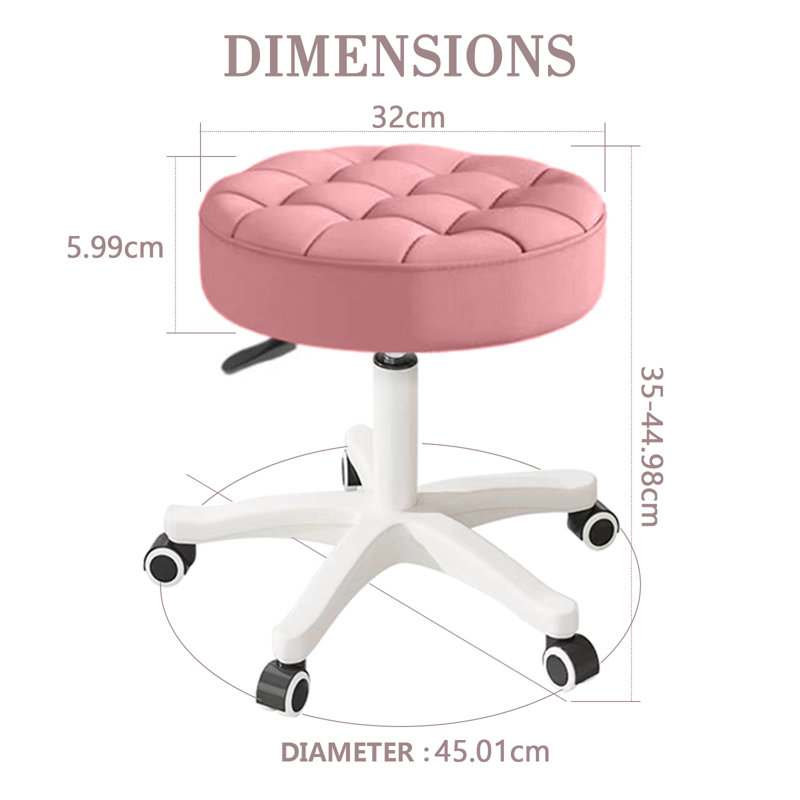 Tabouret à roulettes XUEGW, Rose