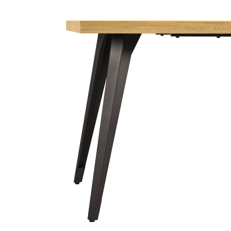 Modern 5-Piece Dining Set With Sculpted Wavy Edge Table For 4–6 People, Brown, Brown