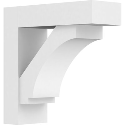 5"W x 14"D x 14"H Standard Imperial Architectural Grade PVC Bracket With Block Ends