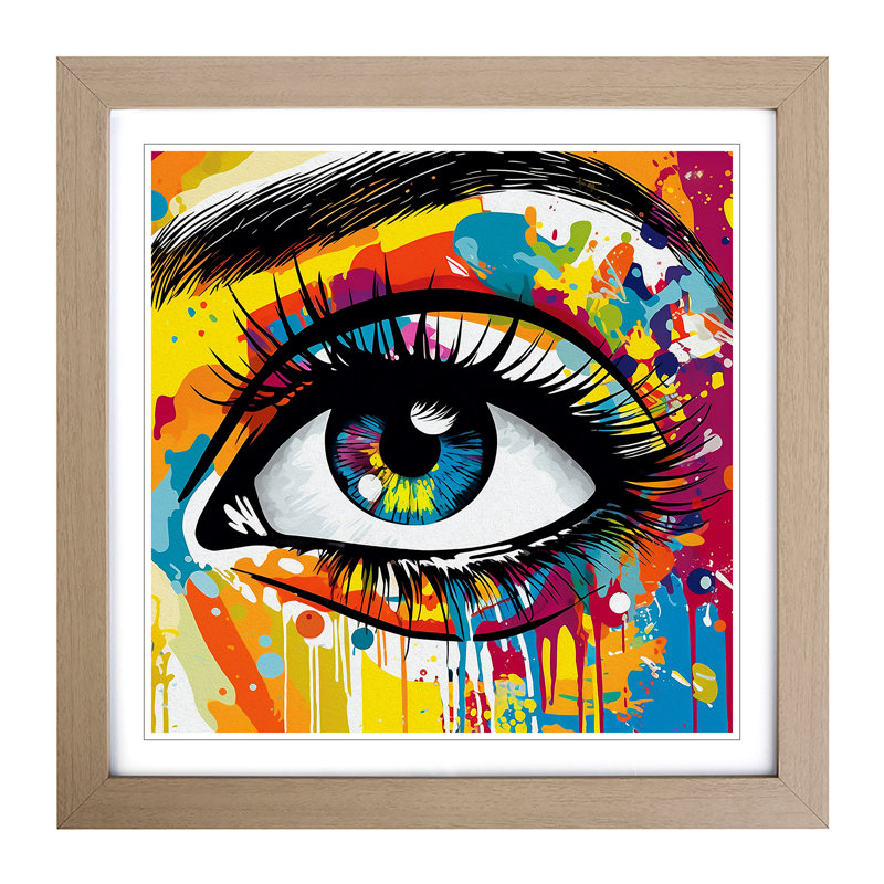 Single Picture Frame Print on Wood, Oak