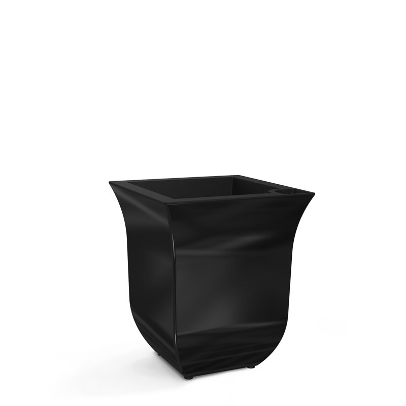 Pot à fleurs en résine Nadja, Noir, 1